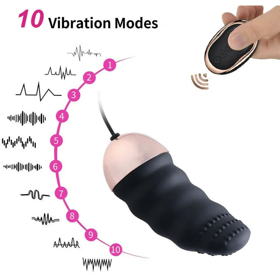 Noire X Wireless Vibrating Love Egg Vibrator - 10 Speed Remote Control Sex Toy For Women