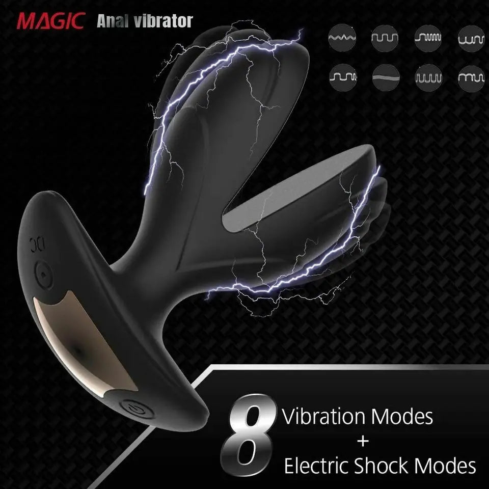 Noire X Male Prostate Vibrating Massager - G-spot Anal Butt Plug Expander - Expandable Vibrator Adult Men Sex Toy