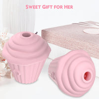 Noire X Pocket Sized Cupcake Suction Toy for Women - Rechargeable Vibrator G Spot Clitoris Stimulator Silicone Sex Toy 18+