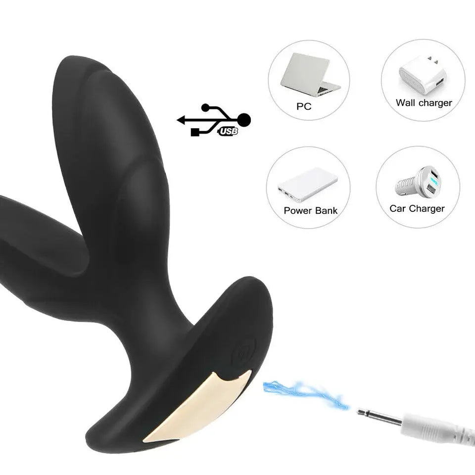 Noire X Male Prostate Vibrating Massager - G-spot Anal Butt Plug Expander - Expandable Vibrator Adult Men Sex Toy