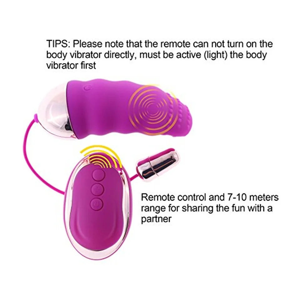 Noire X Wireless Vibrating Love Egg Vibrator - 10 Speed Remote Control Sex Toy For Women