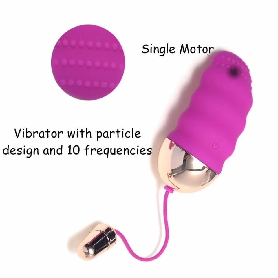 Noire X Wireless Vibrating Love Egg Vibrator - 10 Speed Remote Control Sex Toy For Women