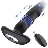 Noire X Thrusting Dildo Anal Vibrator - Wireless Butt Plug Prostate Massager for Men and Women