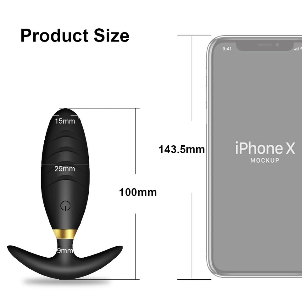 Noire X Wireless Anal Vibrator For Women & Men - Butt Plug Prostate Massager Anal Plug - Toys For Adults Gay