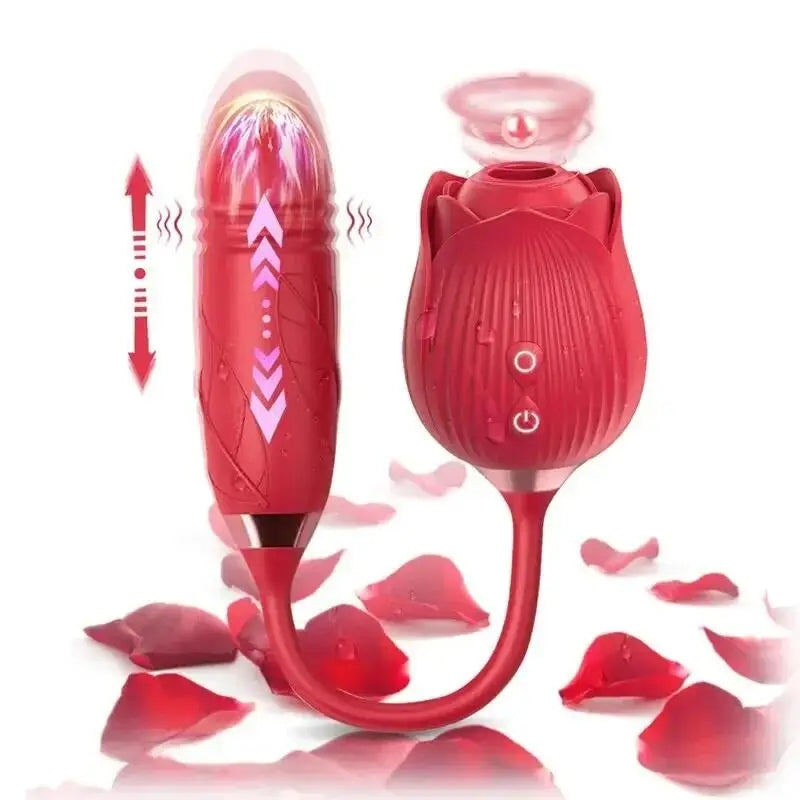 Noire X Rose Extension Vibrator - Clitoris & Nipple Suction Stimulator