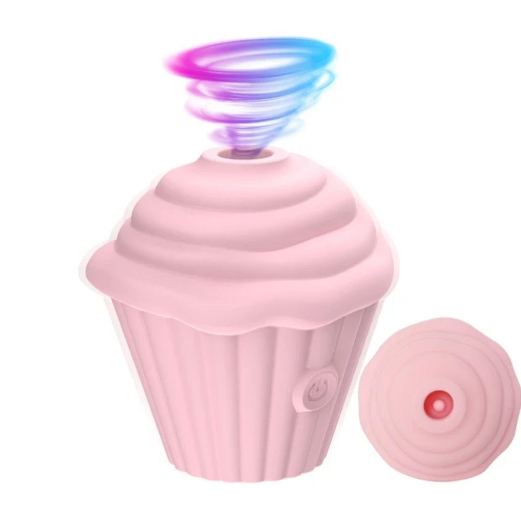 Noire X Pocket Sized Cupcake Suction Toy for Women - Rechargeable Vibrator G Spot Clitoris Stimulator Silicone Sex Toy 18+