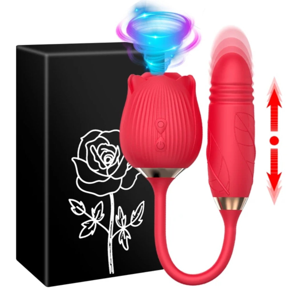 Noire X Rose Extension Vibrator - Clitoris & Nipple Suction Stimulator