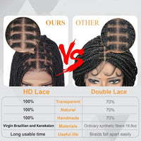 Distressed Faux Locs Full HD Lace, Boho Custom Handmade Wig - Human Hair Part Transparent Lace Brazilian Remy Hair